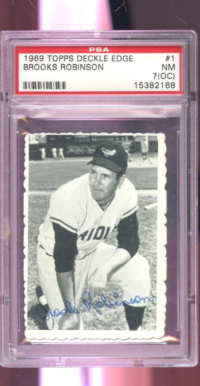 1969 Topps Deckle Edge #1 Brooks Robinson PSA 7 (OC) Graded Baseball ...