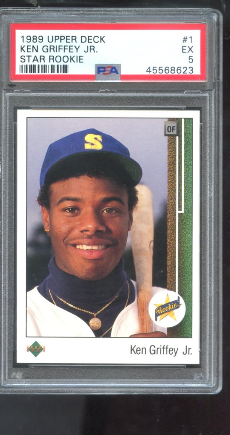 1989 Upper Deck 1 Ken Griffey Jr. Star Rookie RC EX PSA 5