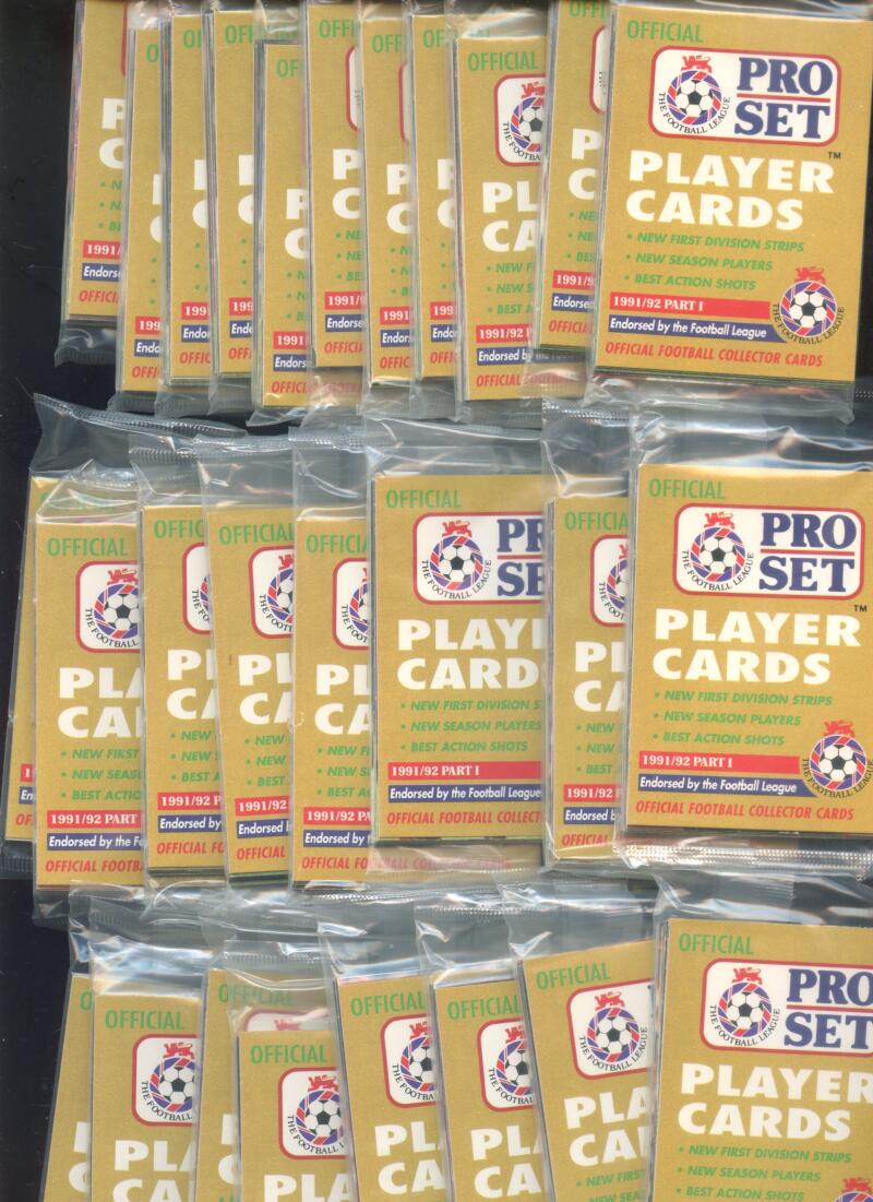 1991-92 Pro Set Soccer Football League Futbol Card Set 48 Wax Pack Part 1 = Box 