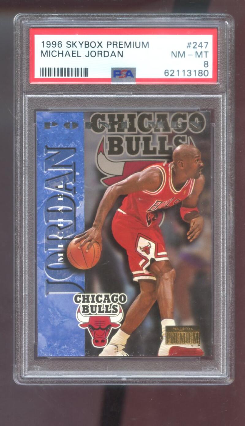1996-97 Skybox Premium #247 Michael Jordan PSA 8 Graded Card NBA 96-97 1996-1997