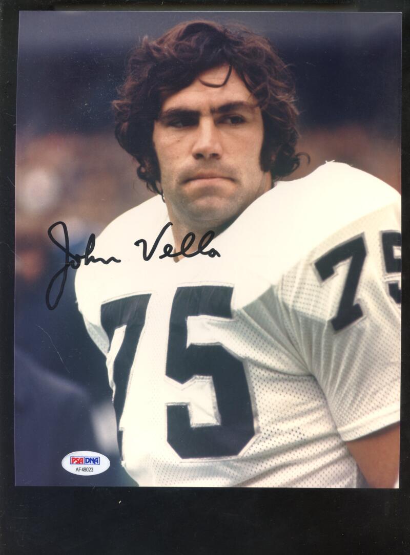 John Vella Oakland Raiders 8x10 Photo Signed Autograph Auto PSA/DNA Football NFL