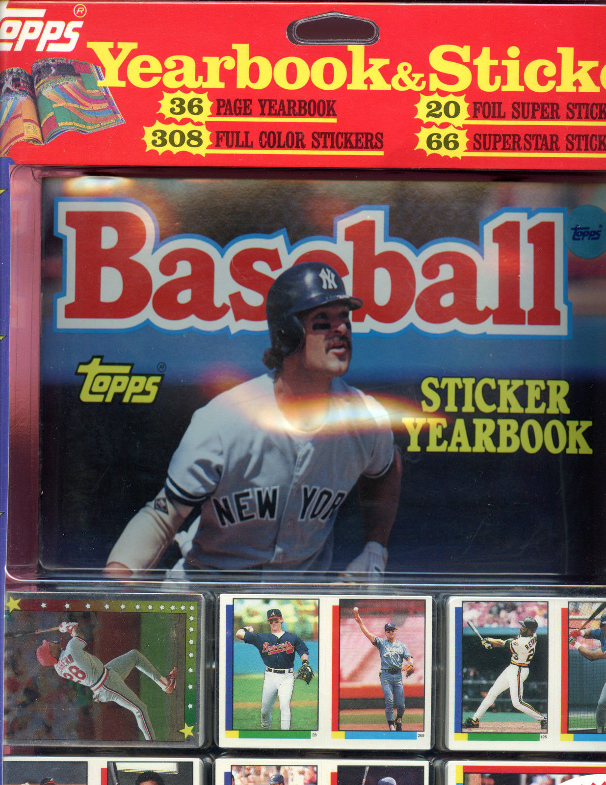 1990 Topps Yearbook Stickers Baseball Card Complete Box Set FACTORY ...