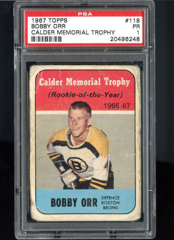 1967-68 Topps #118 Bobby Orr Calder PSA 1 Graded Hockey Card | eBay