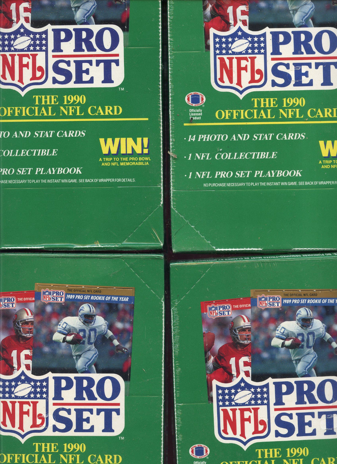 LOT 4 1990 Pro Set Football Wax Pack Box series 1 One NFL Card | eBay